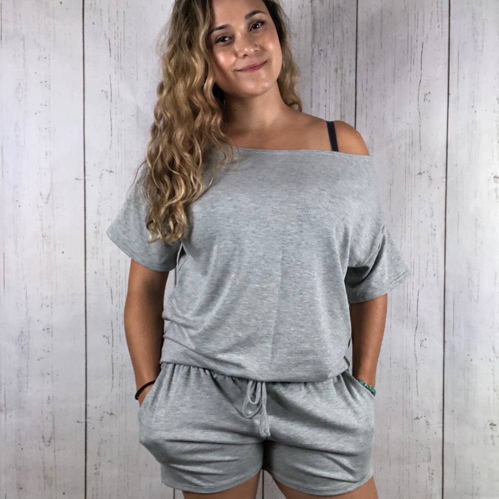 Gray Shorts and Top Lounge Set